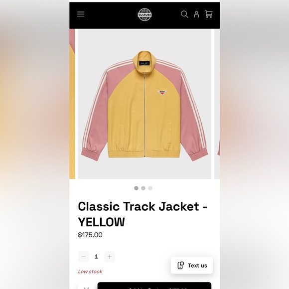 Homme + Femme Men's Classic Track Jacket - Yellow and Pink - Picture 1 of 7